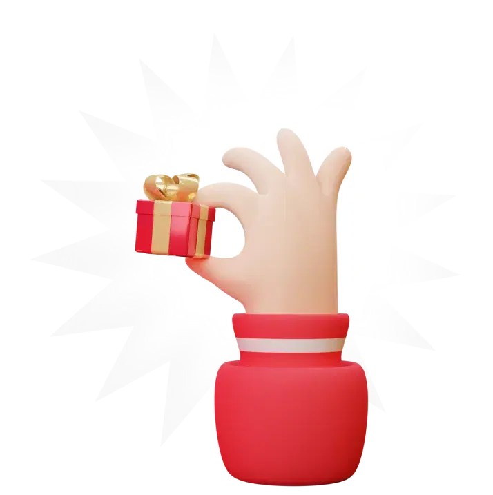 Arm with gift